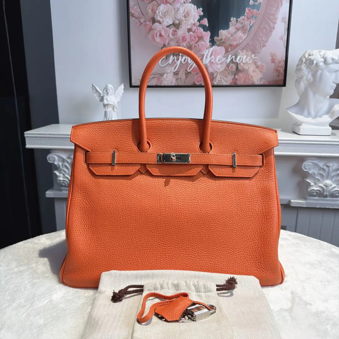 【#575】Pre-owned Hermes Birkin 35 Orange (93) Togo Leather Golden Hardware P BJ1109905042【Final Payment 5000/6600】