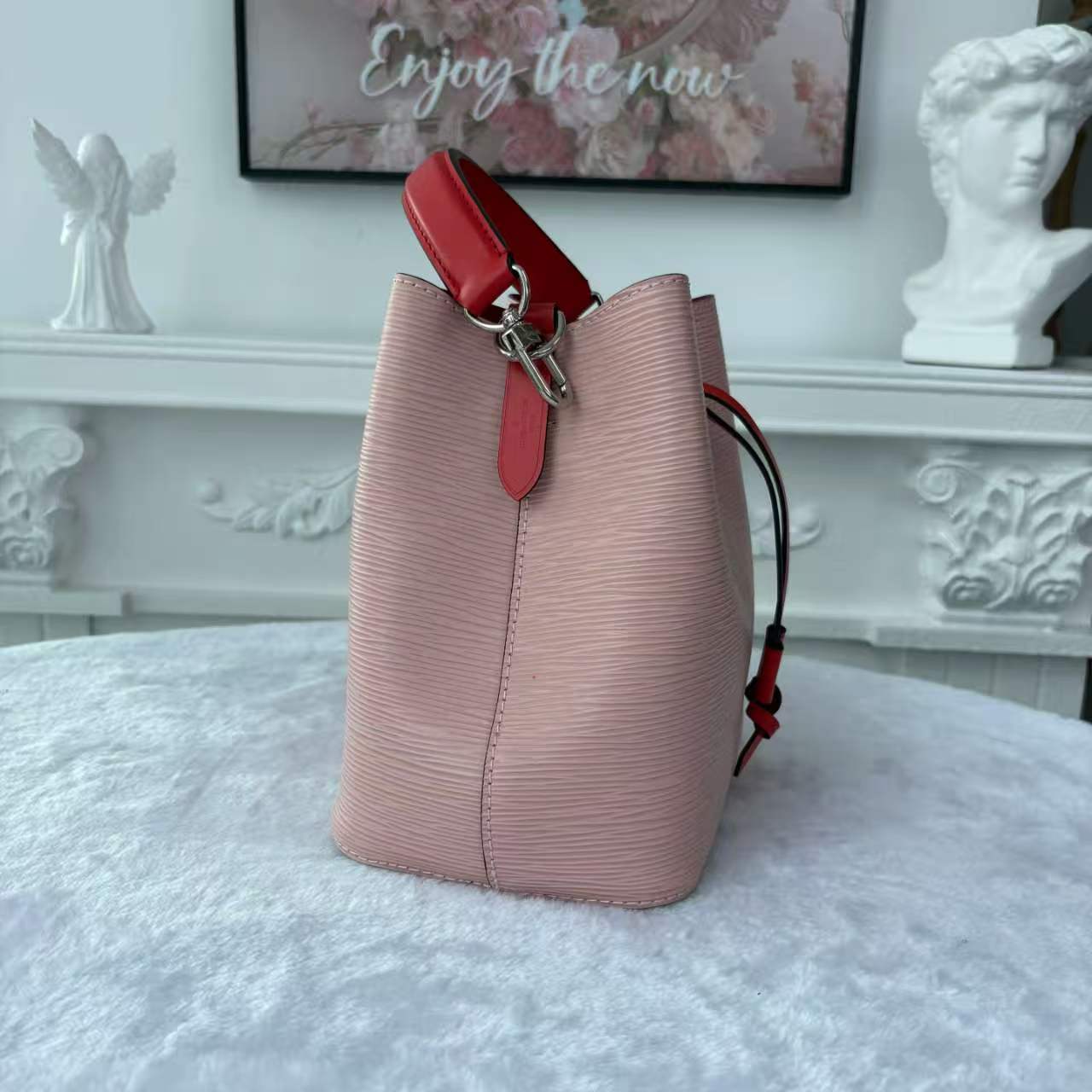 【#751】Pre-owned Louis Vuitton Neonoe Pink&Red Epi Calfskin BB Shoulder Bag BJ1109904053