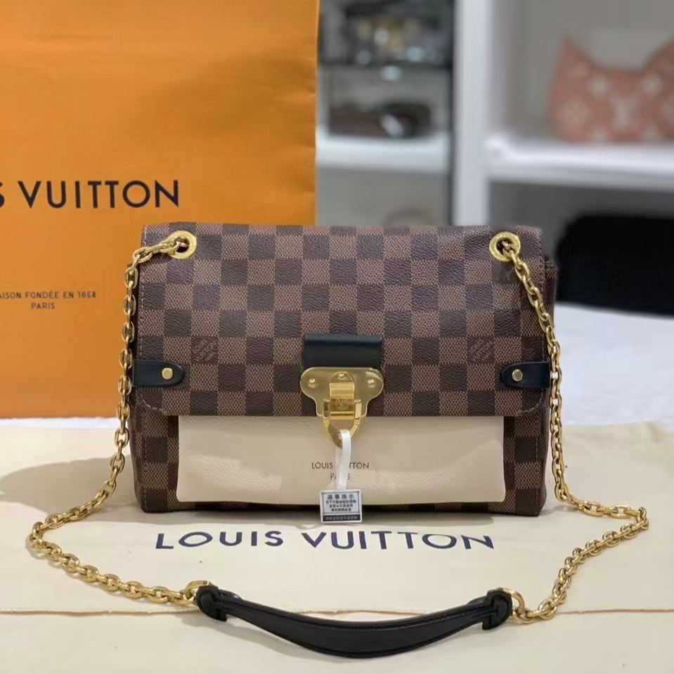 【#485】Pre-owned Louis Vuitton Small Size Vavin Canvas99Calfskin Crossbody Bag BJ110204055 