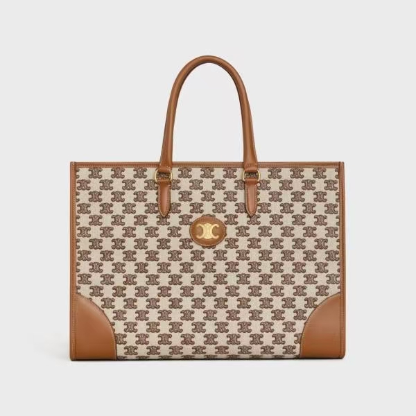 【#591】Pre-owned Celine Cabas Tote Triomephy Monogram Canvas BJ110990406