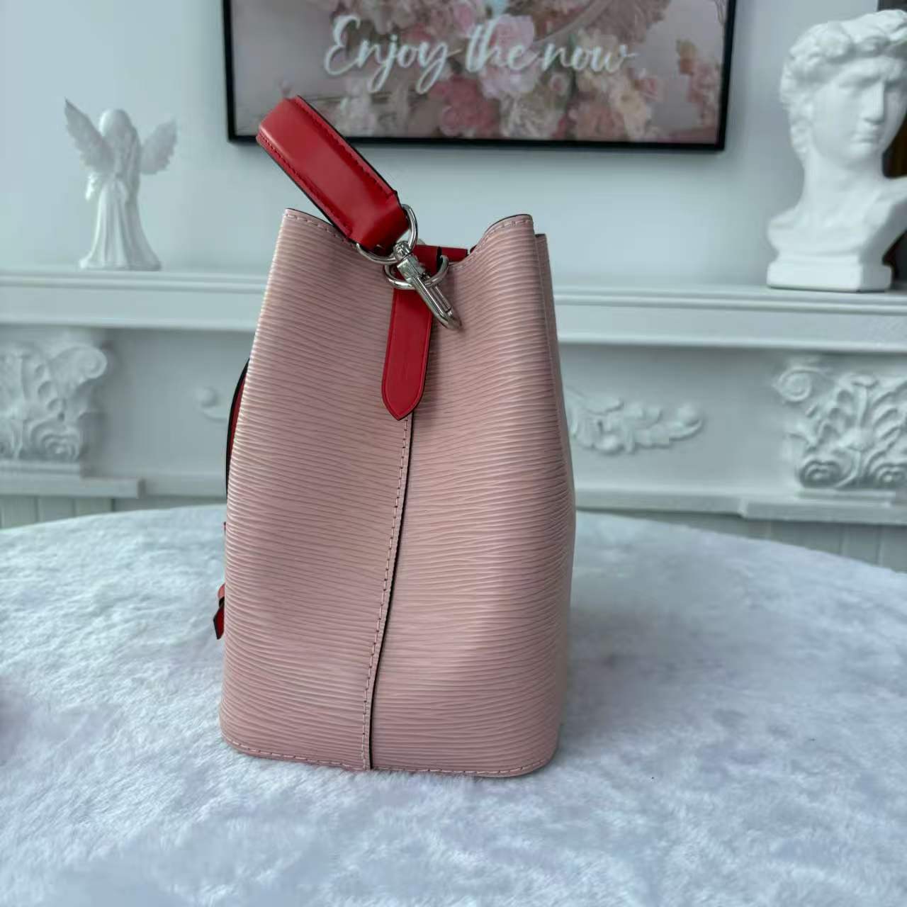 【#751】Pre-owned Louis Vuitton Neonoe Pink&Red Epi Calfskin BB Shoulder Bag BJ1109904053