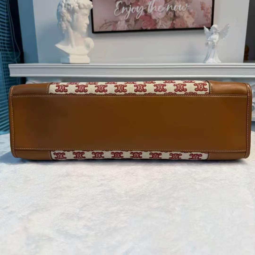 【#759】Pre-owned Celine Cabas Tote Triomephy Monogram Canvas BJ1109904060