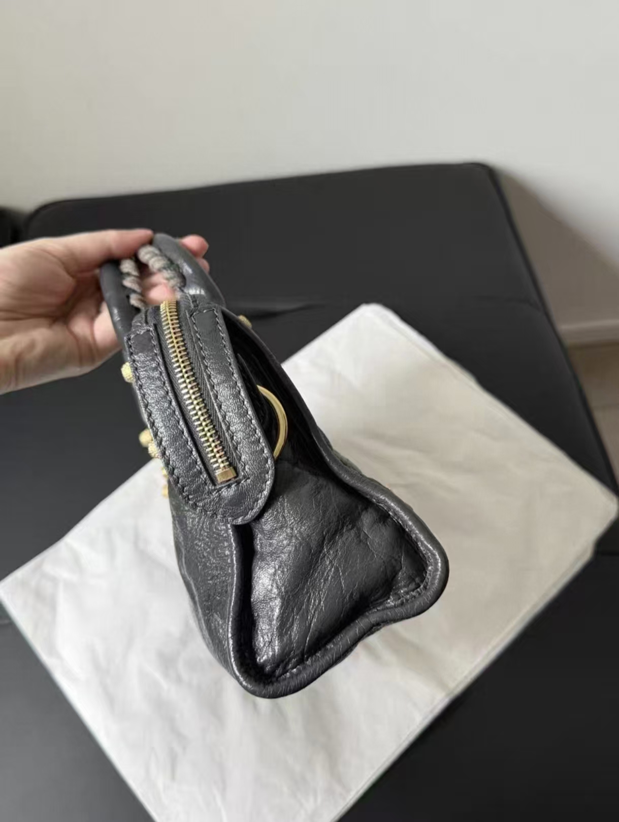 【#763】Pre-owned  Balenciaga City Mini Black Shoulder Bag BJ1109904055【Final Payment #2 1080$/1180$】