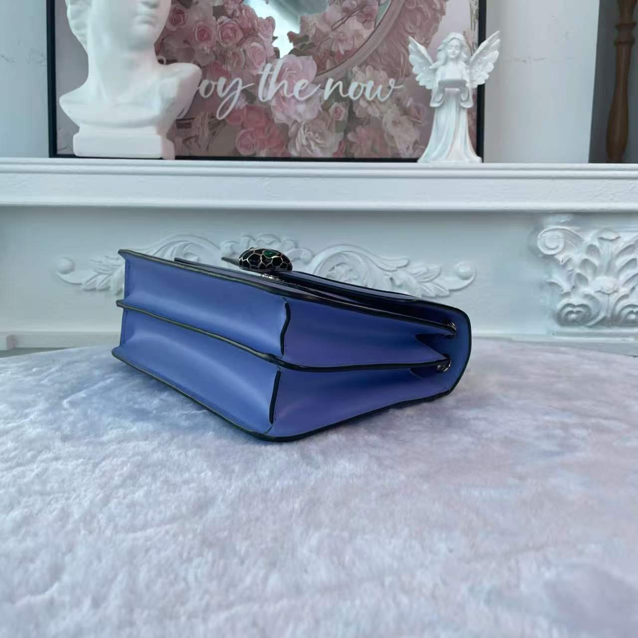 【#741】Pre-owned BVLGARI Serpenti Forever Purple Calfskin Shoulder Bag BJ1109904045