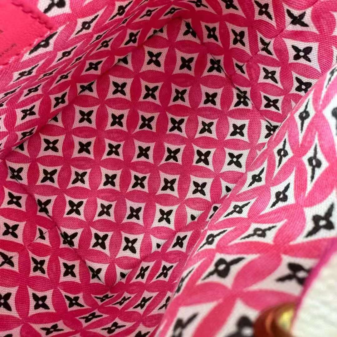 【#753】Pre-owned Louis Vuitton Noe White&Pink Monogram Canvas Nano Shoulder Bag BJ1109904098