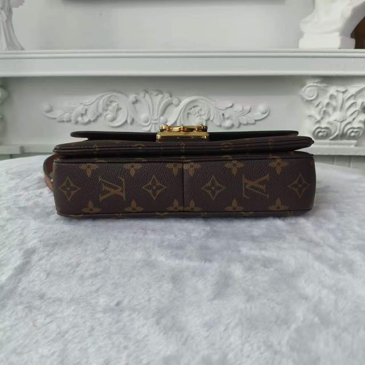 【#748】Pre-owend Louis Vuitton Marceau Brown Monogram Calfskin Shoulder Bag BJ1109904099