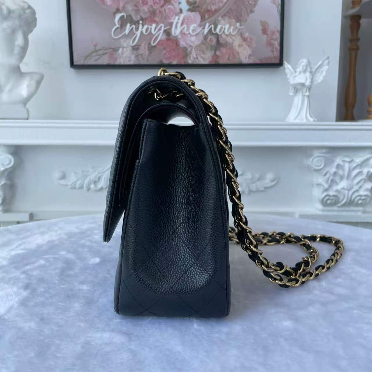 【#815】Pre-owned CHANEL Classic Flap Shoulder Bags BJ11020050388 Double Flap Jumbo Size