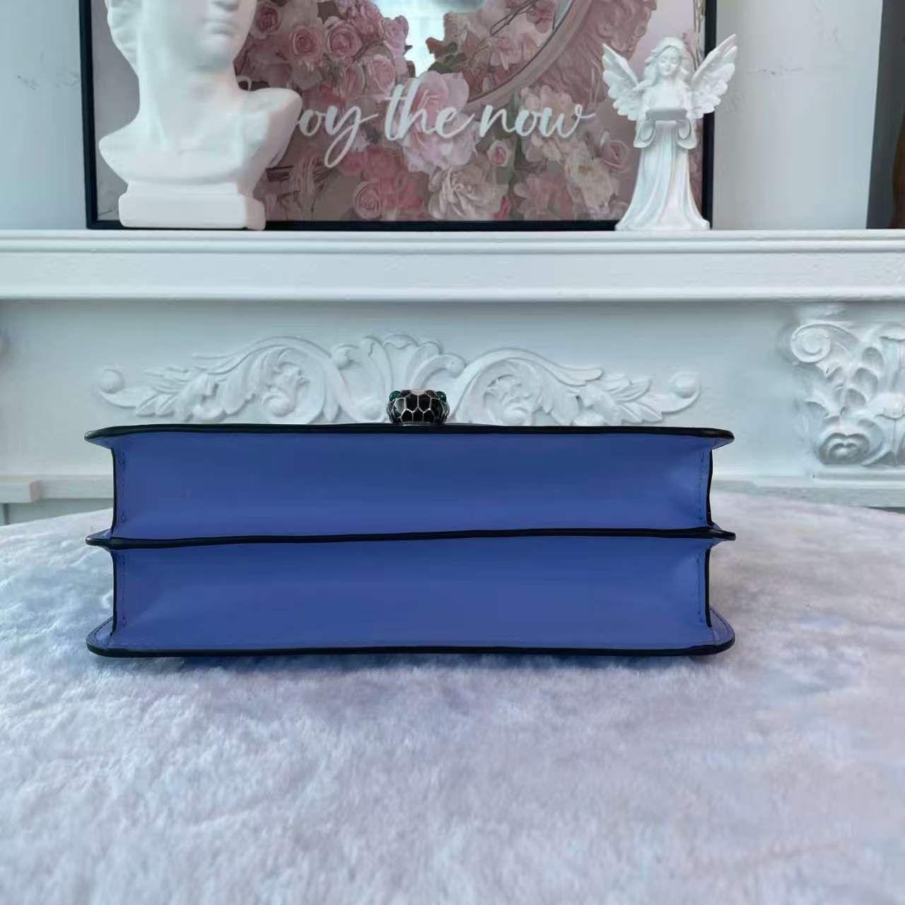 【#741】Pre-owned BVLGARI Serpenti Forever Purple Calfskin Shoulder Bag BJ1109904045