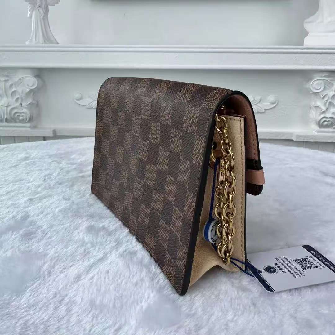 【#756】Pre-owned Louis Vuitton Vavin Damier Canvas&Calfskin WOC Crossbody Bag BJ1109904050