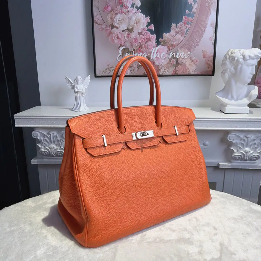 【#575】Pre-owned Hermes Birkin 35 Orange (93) Togo Leather Golden Hardware P BJ1109905042【Final Payment 5000/6600】