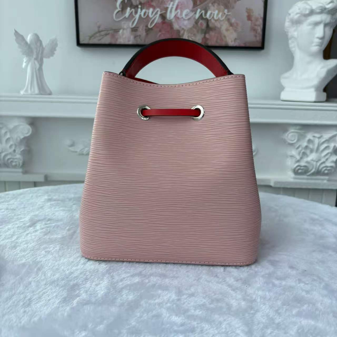 【#751】Pre-owned Louis Vuitton Neonoe Pink&Red Epi Calfskin BB Shoulder Bag BJ1109904053
