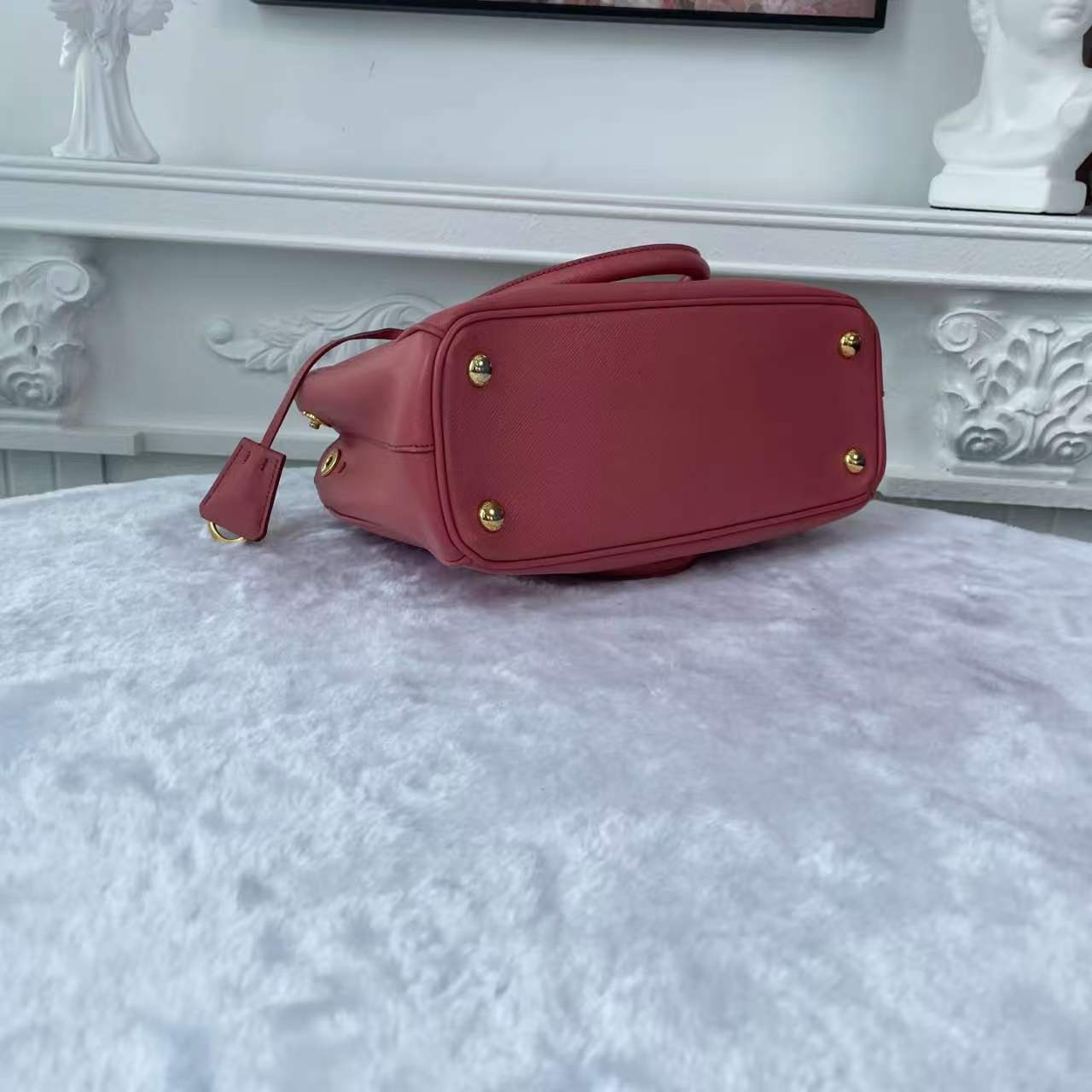 【#742】Pre-owned Prada Galleria Pink Calfskin Small Shoulder Bag BJ1109904025
