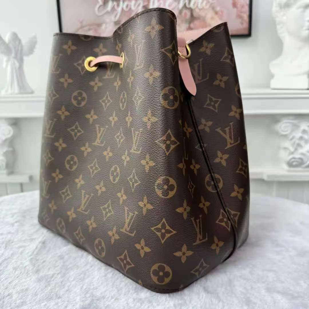 【#752】Pre-owned Louis Vuitton Neonoe Pink Monogram Canvas Medium Shoulder Bag BJ1101704085