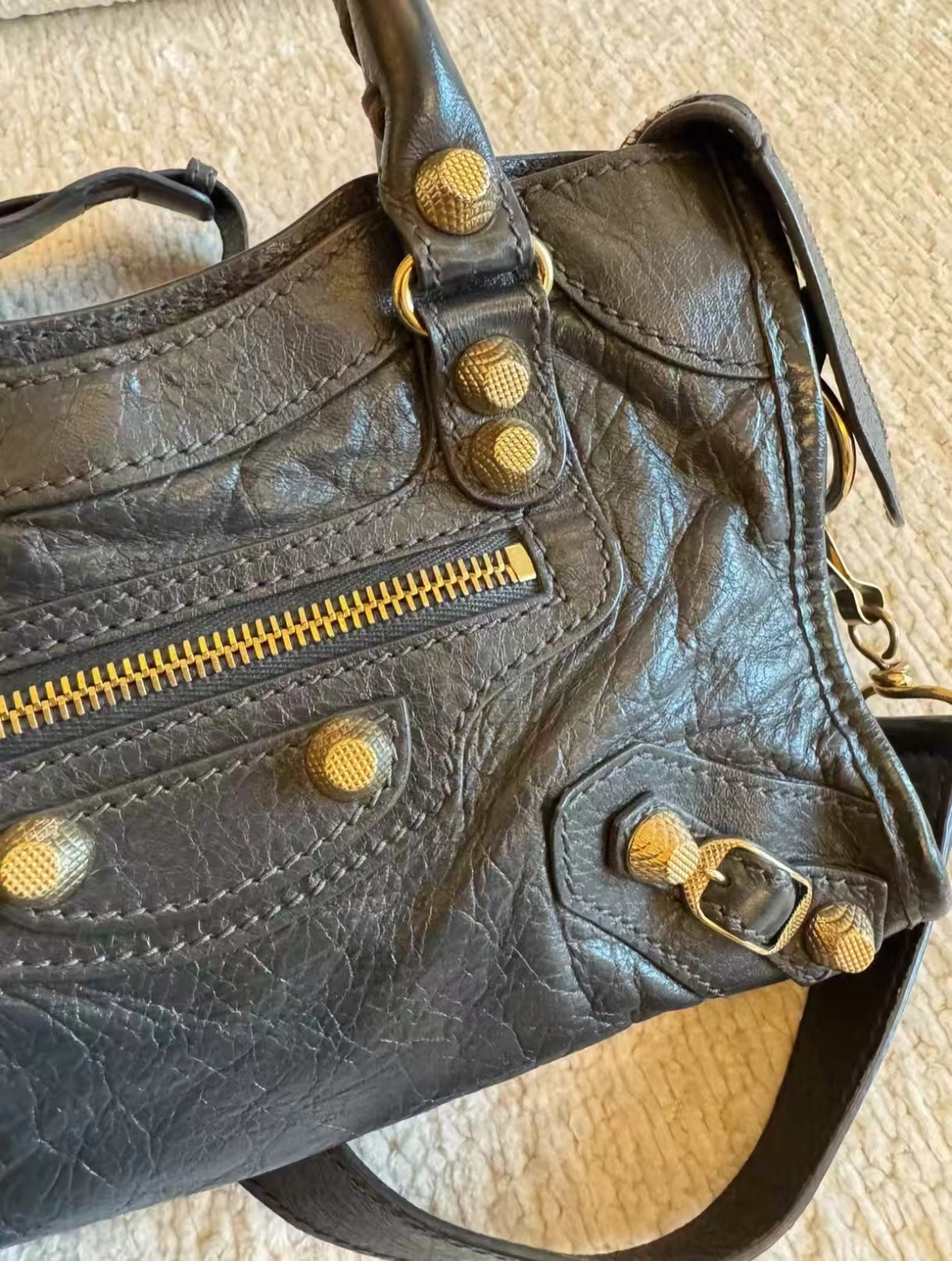 【#763】Pre-owned  Balenciaga City Mini Black Shoulder Bag BJ1109904055【Final Payment #2 1080$/1180$】