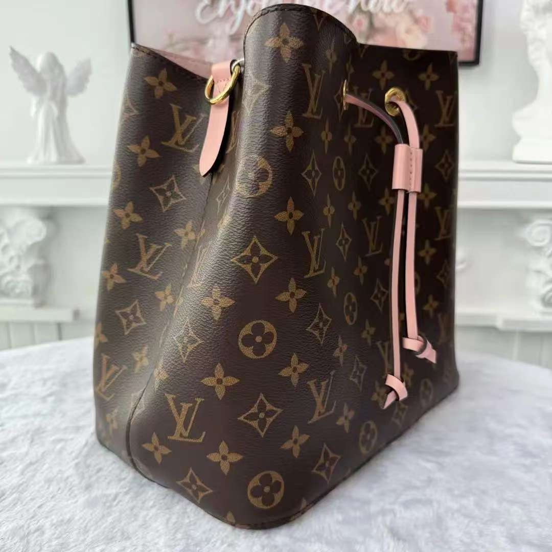 【#752】Pre-owned Louis Vuitton Neonoe Pink Monogram Canvas Medium Shoulder Bag BJ1101704085