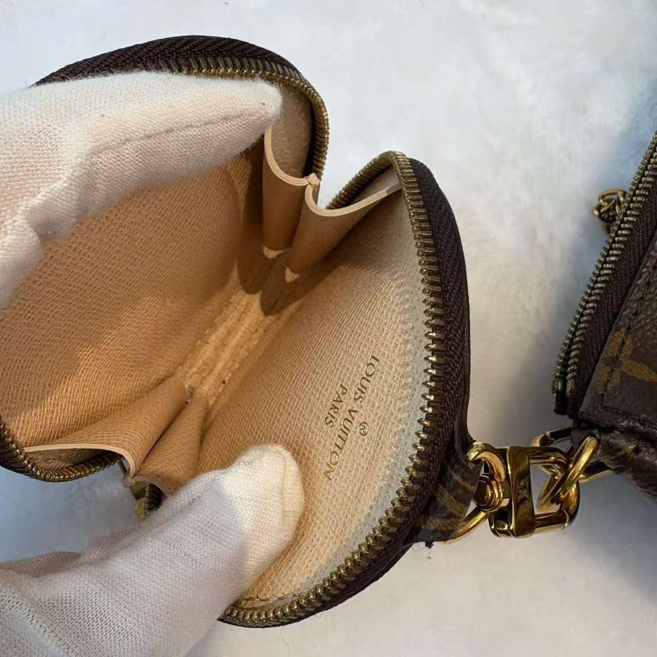 【#724】Pre-owned Louis Vuitton Multi Pochette Accessories  Monogram Pinkstrap Calfskin Shoulder Bag BJ1102104078