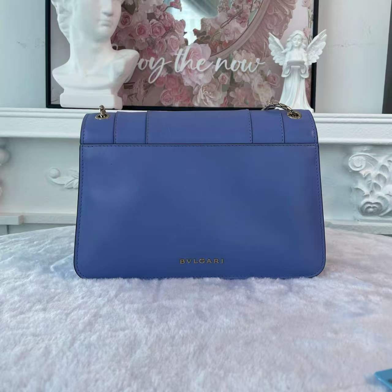 【#741】Pre-owned BVLGARI Serpenti Forever Purple Calfskin Shoulder Bag BJ1109904045