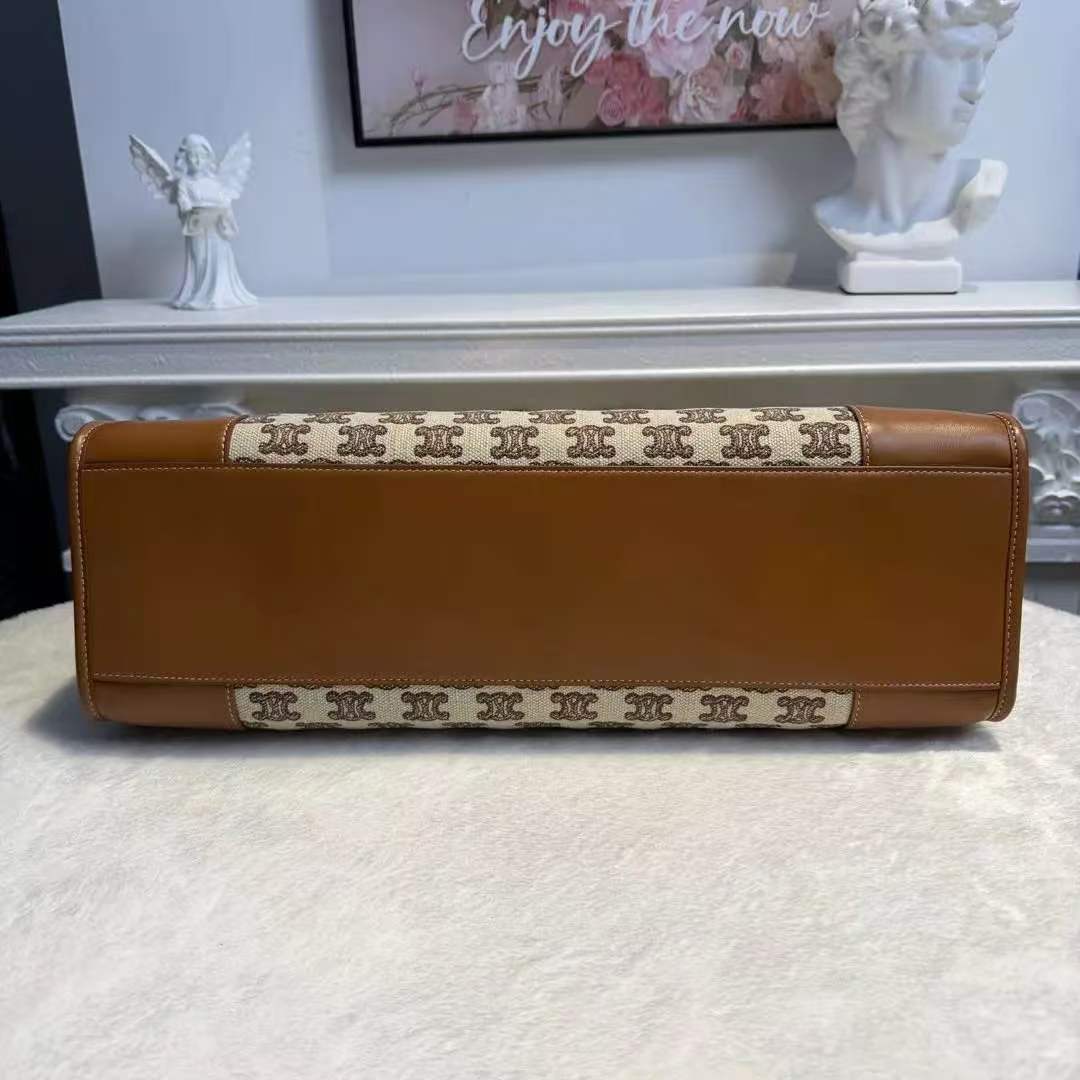 【#591】Pre-owned Celine Cabas Tote Triomephy Monogram Canvas BJ110990406