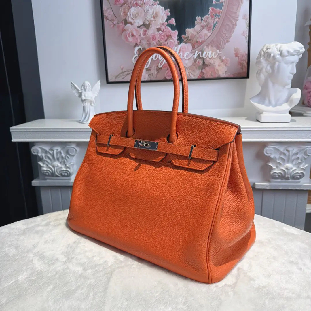 【#575】Pre-owned Hermes Birkin 35 Orange (93) Togo Leather Golden Hardware P BJ1109905042【Final Payment 5000/6600】