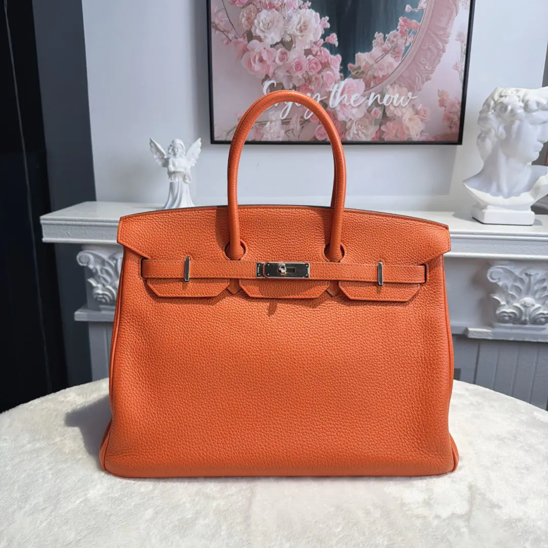 【#575】Pre-owned Hermes Birkin 35 Orange (93) Togo Leather Golden Hardware P BJ1109905042【Final Payment 5000/6600】