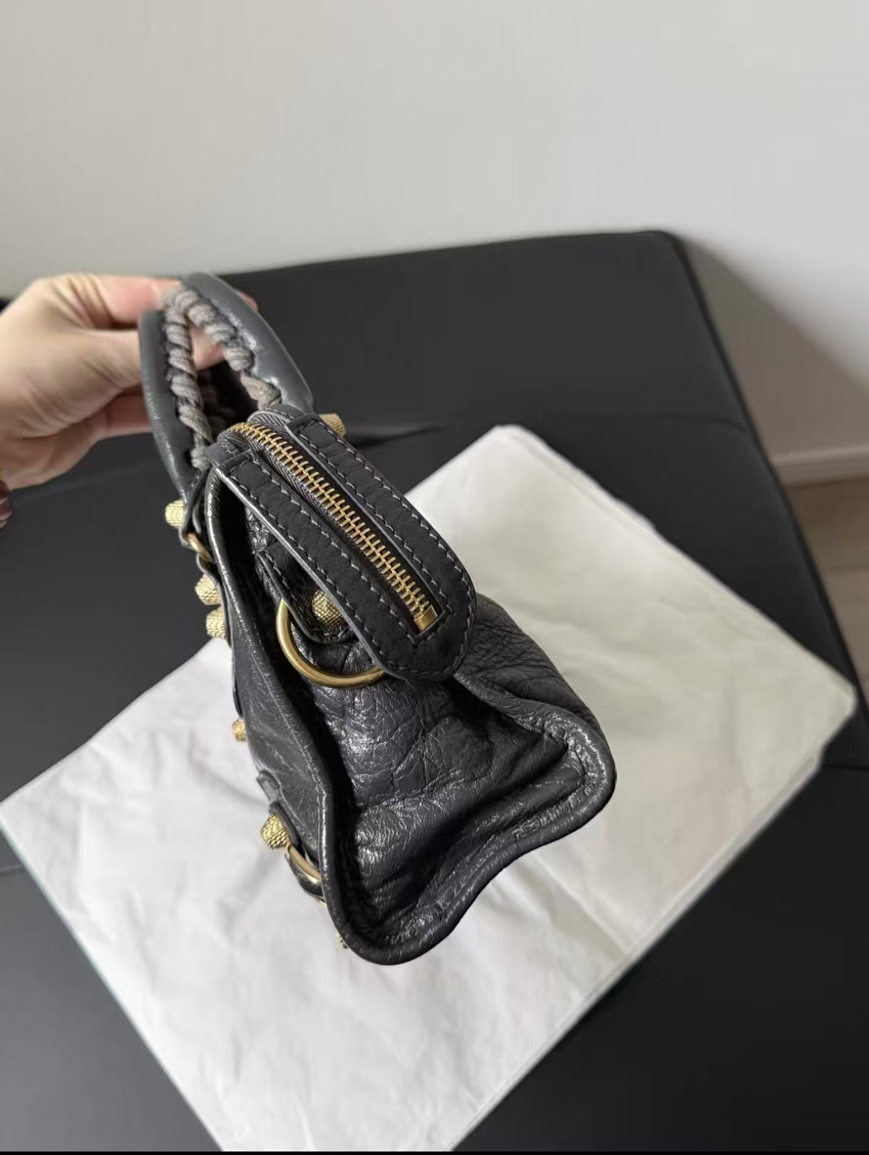 【#763】Pre-owned  Balenciaga City Mini Black Shoulder Bag BJ1109904055【Final Payment #2 1080$/1180$】