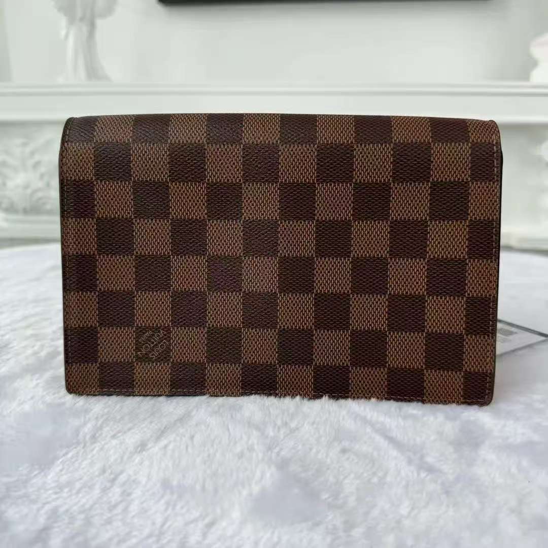 【#756】Pre-owned Louis Vuitton Vavin Damier Canvas&Calfskin WOC Crossbody Bag BJ1109904050