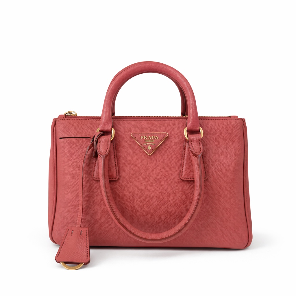 【#742】Pre-owned Prada Galleria Pink Calfskin Small Shoulder Bag BJ1109904025