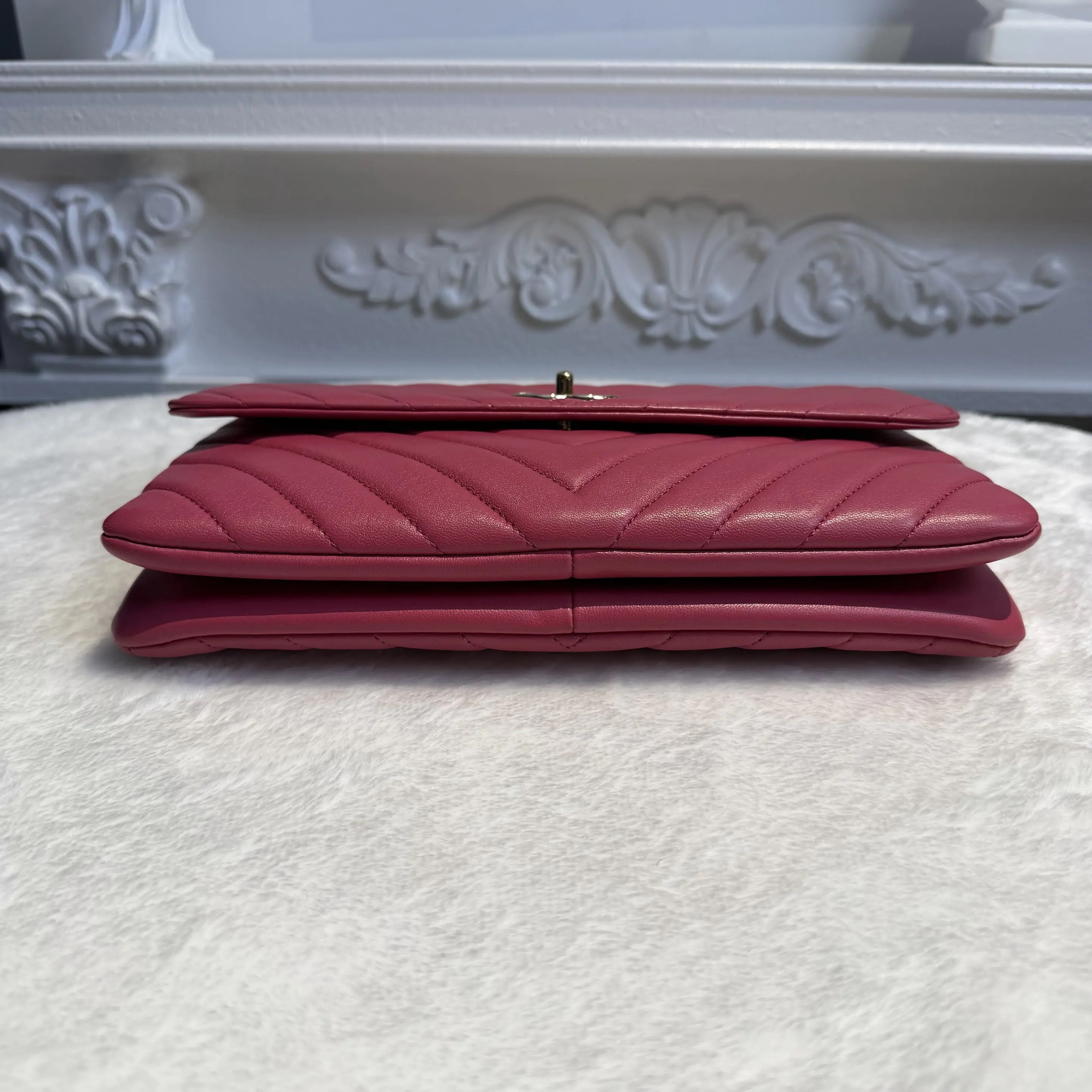 [#603]Pre owned Chanel Trendy CC Pink Lambskin Start with 26 BJ1101805118