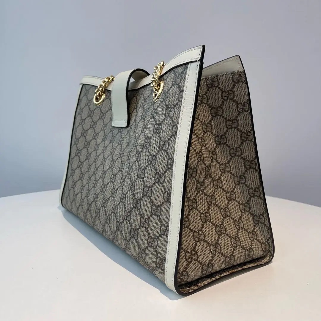 [#645]Pre owned Gucci Padlock Tote Calfskin Medium BJ110&04055