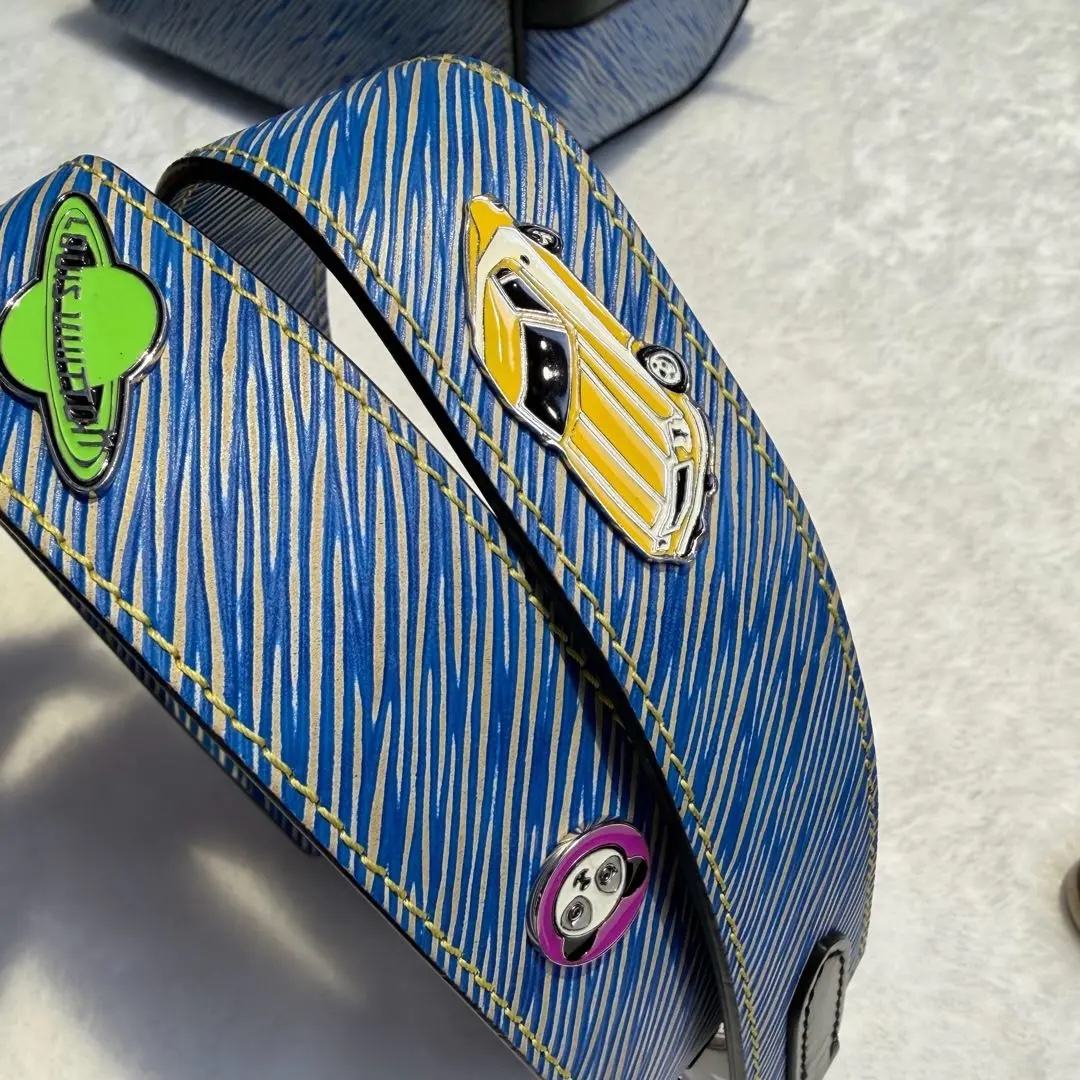 [#605]Pre owned Speedy 25 Jean Blue EPI with strap BJ1101704065