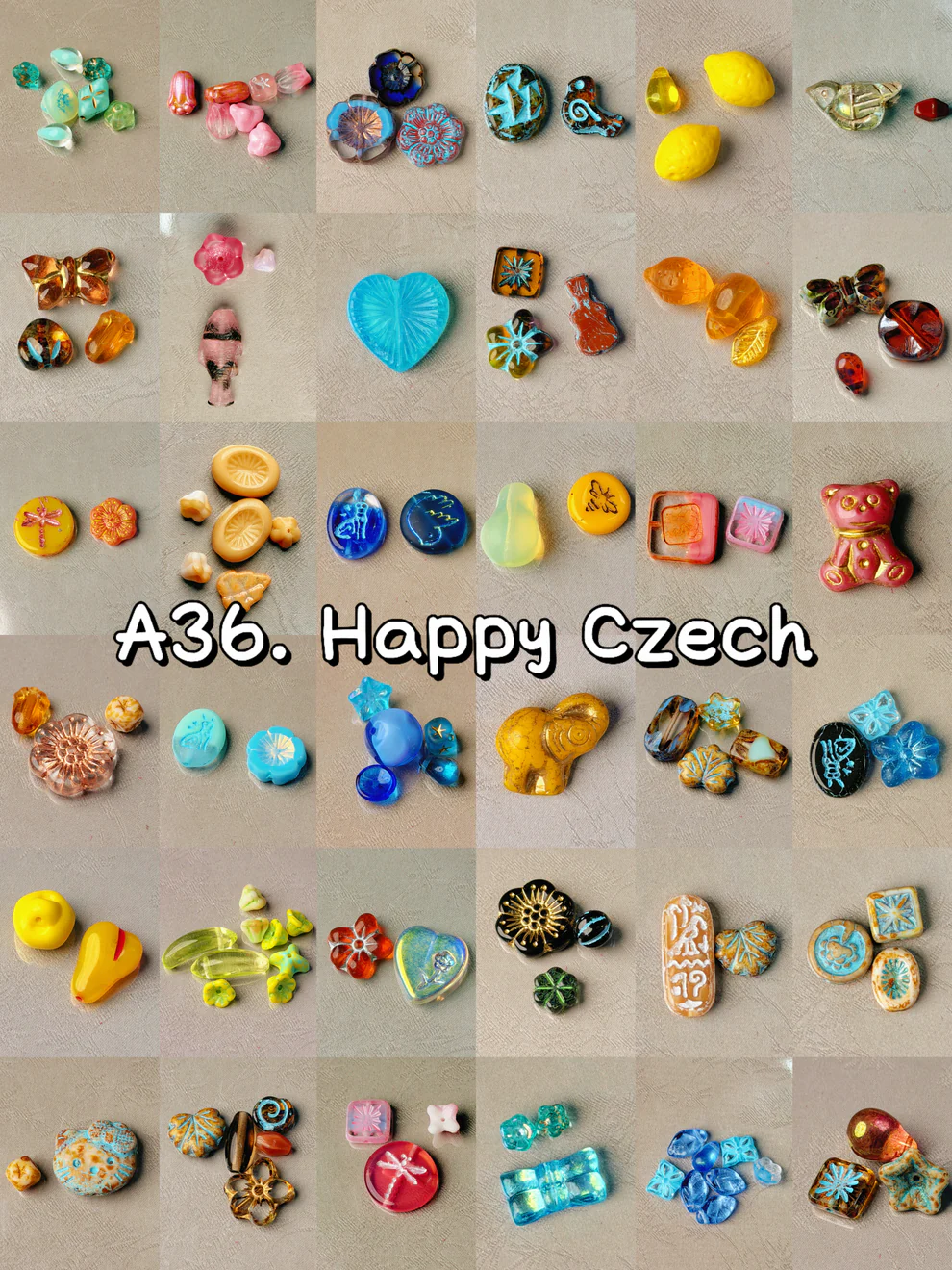 【#822】A36【Happy Czech】Authentic Czech-made beads in various shapes blind bag for diy