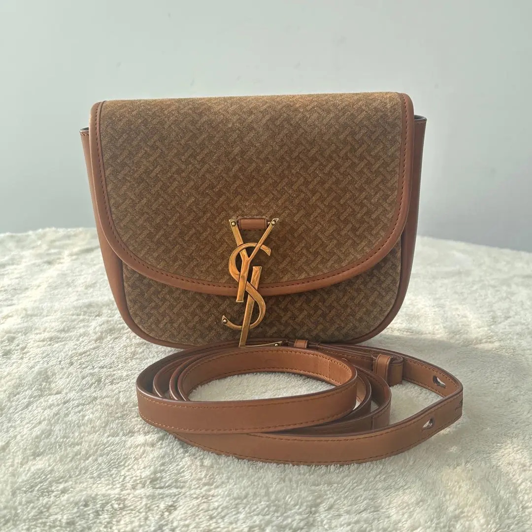 [#679]Pre owned YSL KAIA Calfskin Small Golden Hardware BJ110&04055