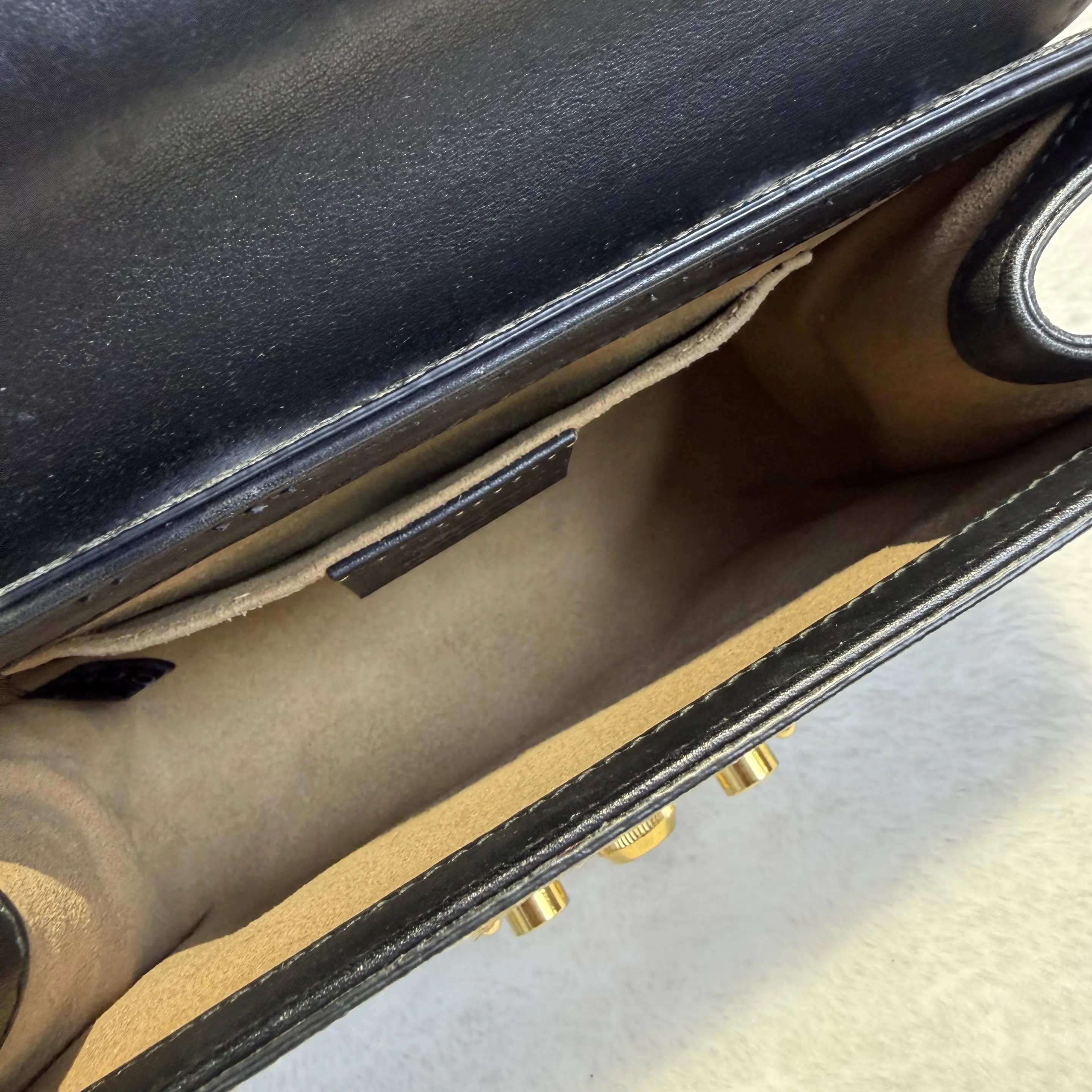 [#615]Pre owned Gucci Padlock monogram Calfskin Canvas Small BJ1101904030