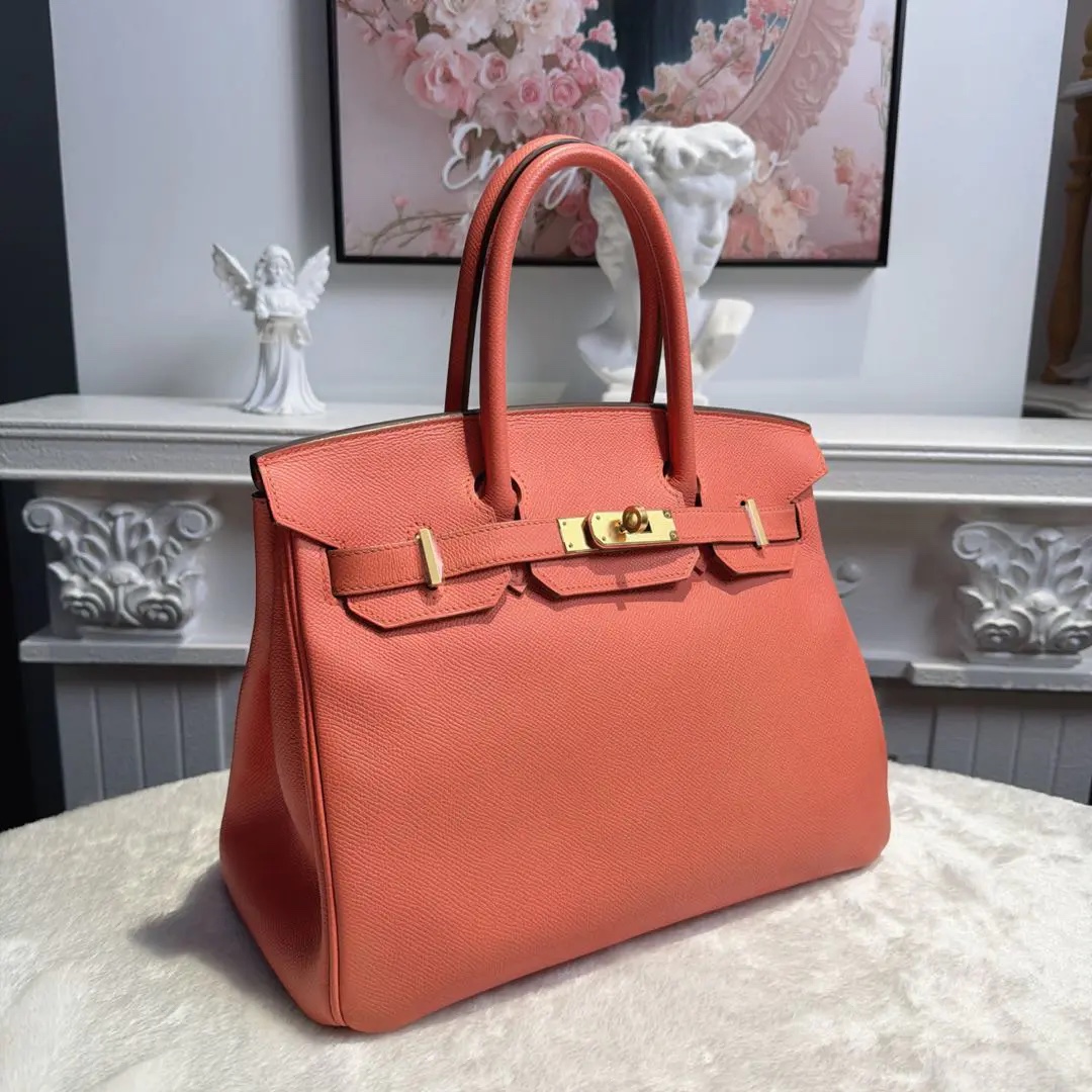 [#635]Pre owned Hermes Epsom Birkin 30 Pink Epsom Stamp R BJ1101405065