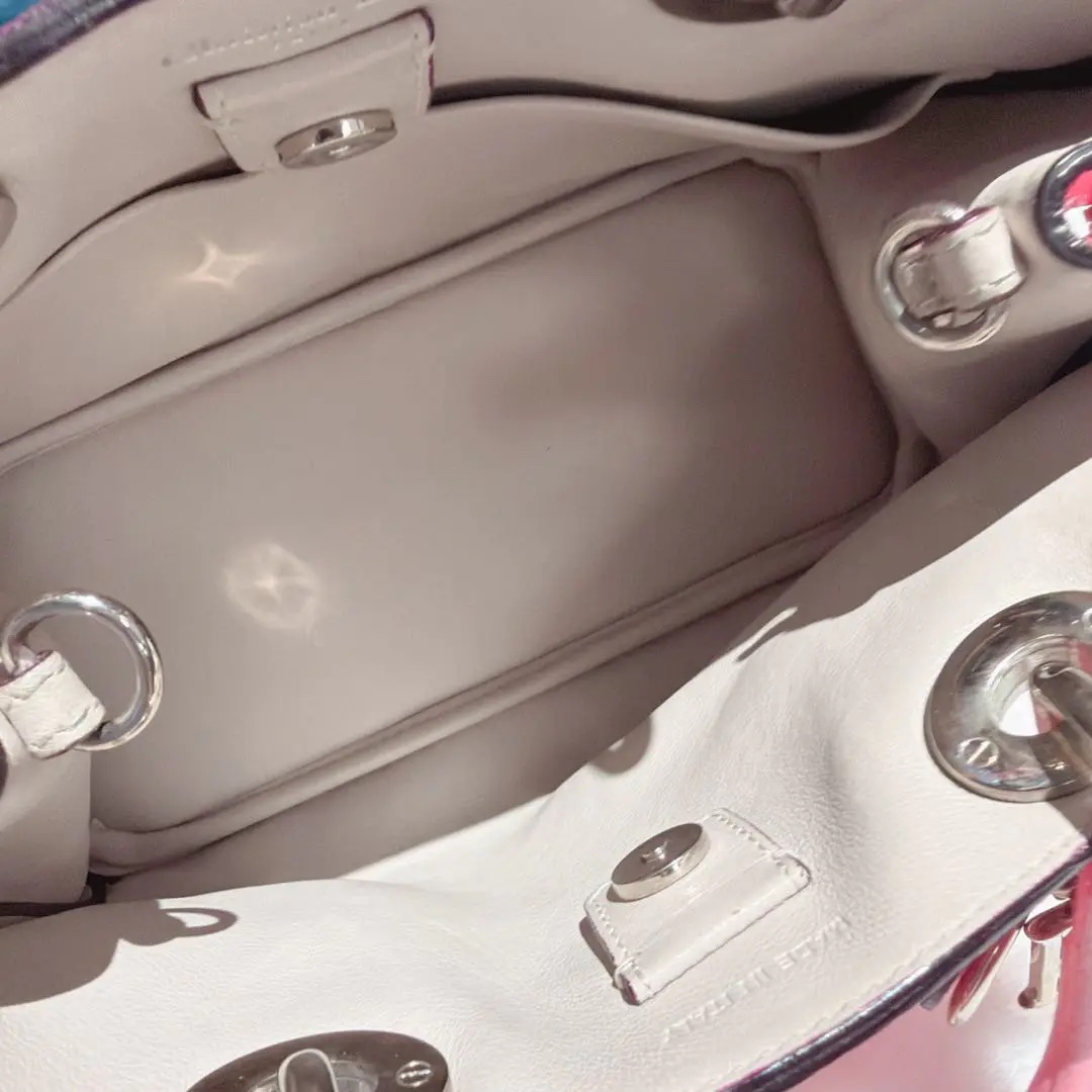 [#698]Pre owned Dior Diorissimo VIP Pink Calfskin Small size BJ1101304045