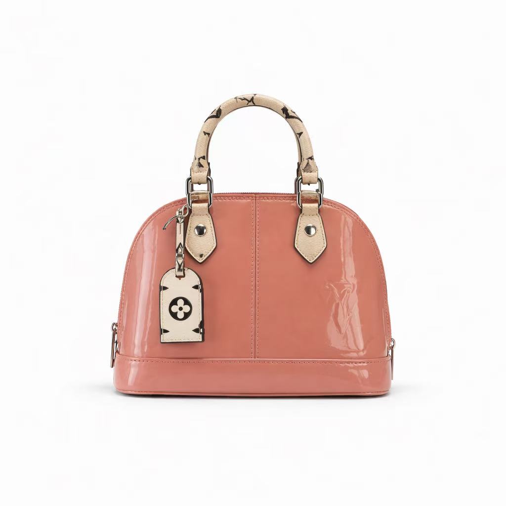 【#797】Pre-owned Louis Vuitton Alma BB Patent Leather Pink Shoulder Bag BJ1101104056