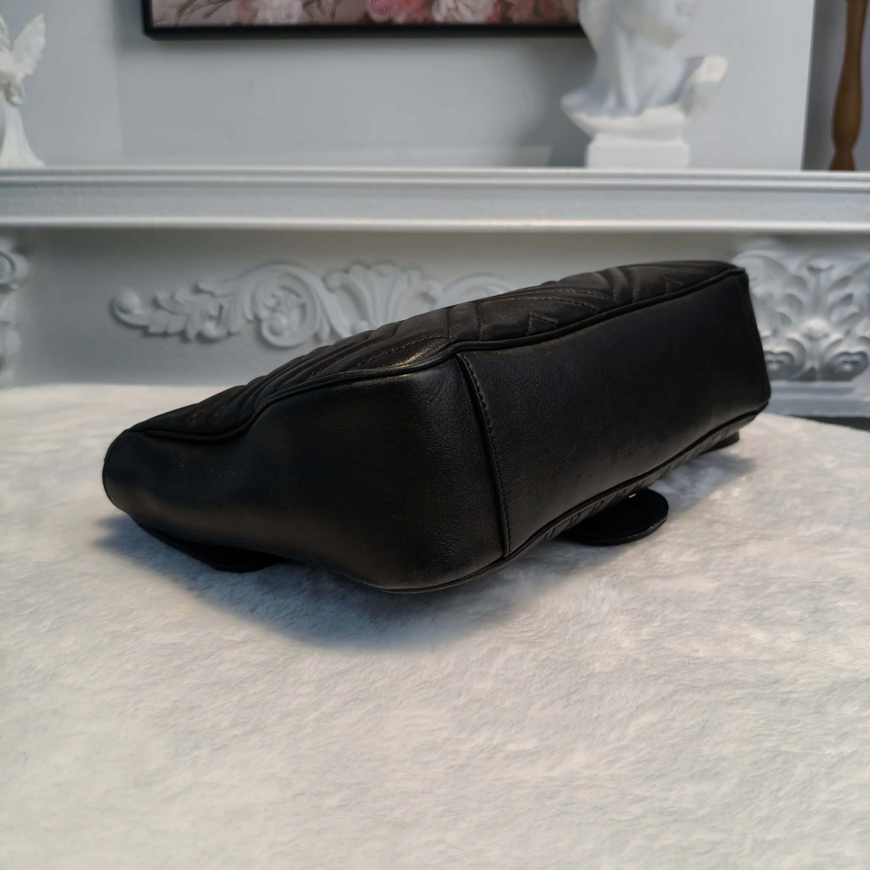 [#708]Pre owned Gucci Marmont 31 Calfskin Shoulder bag  BJ110&04055