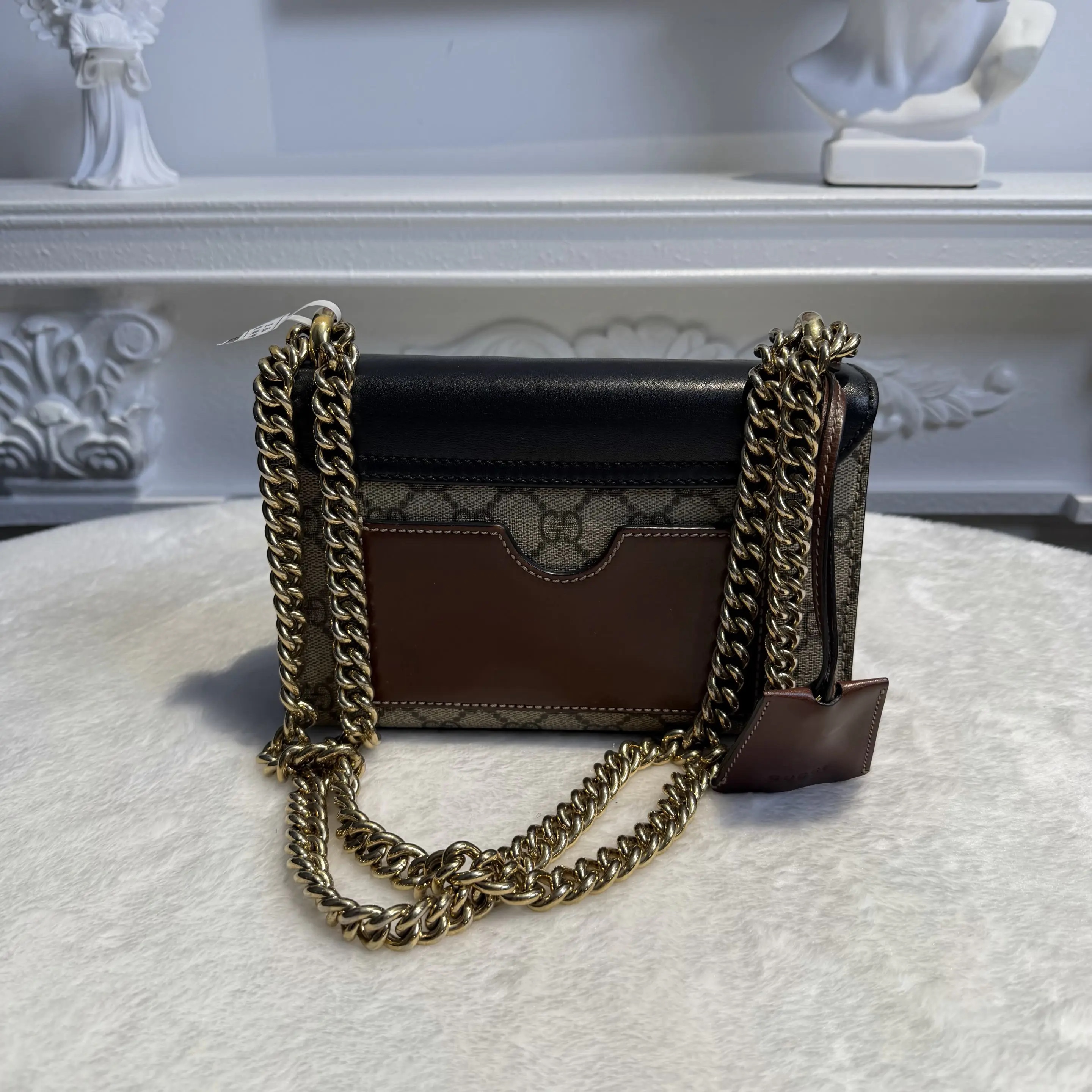 [#615]Pre owned Gucci Padlock monogram Calfskin Canvas Small BJ1101904030