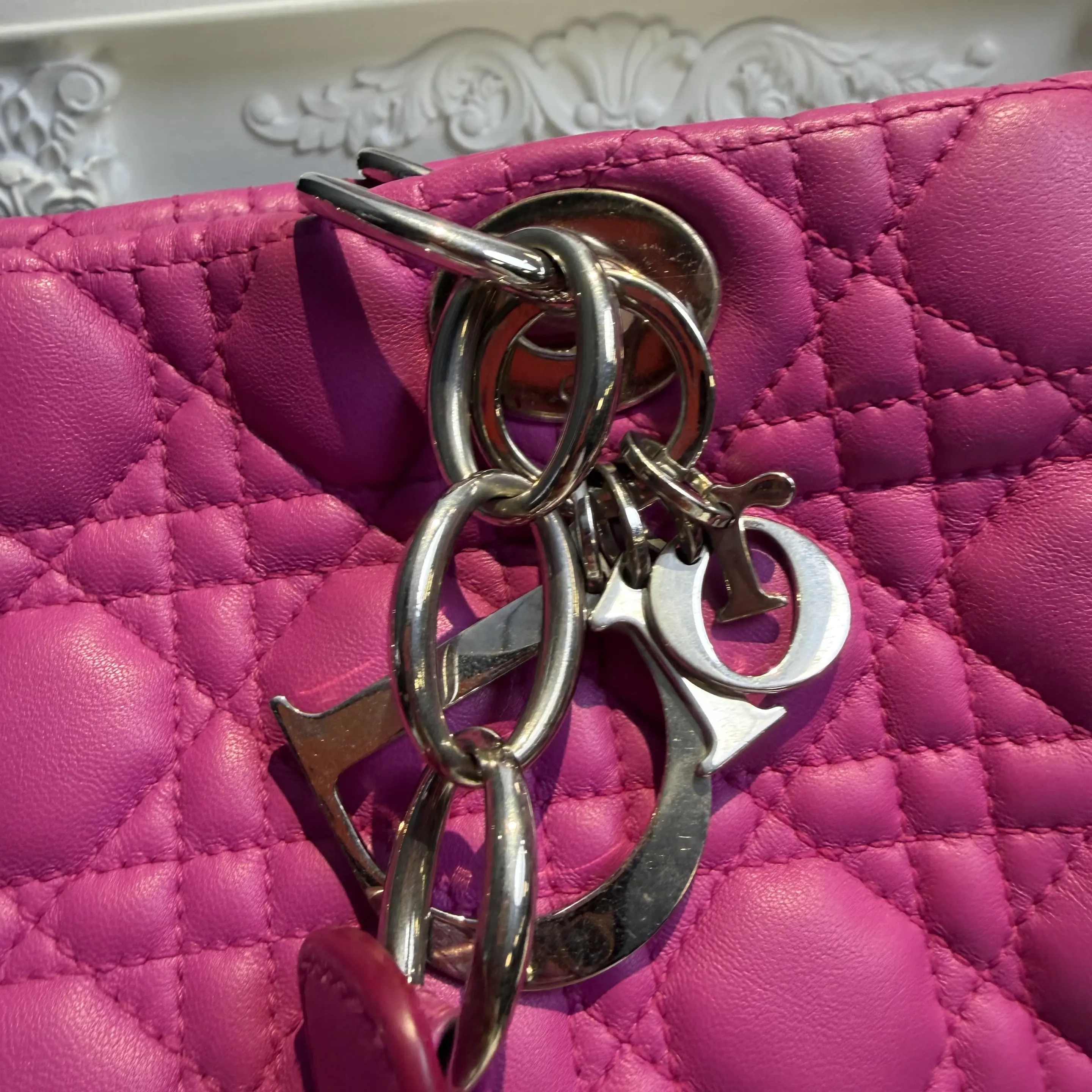 [#612]Pre owned Dior Soft Lambskin Small Golden Hardware BJ11024043