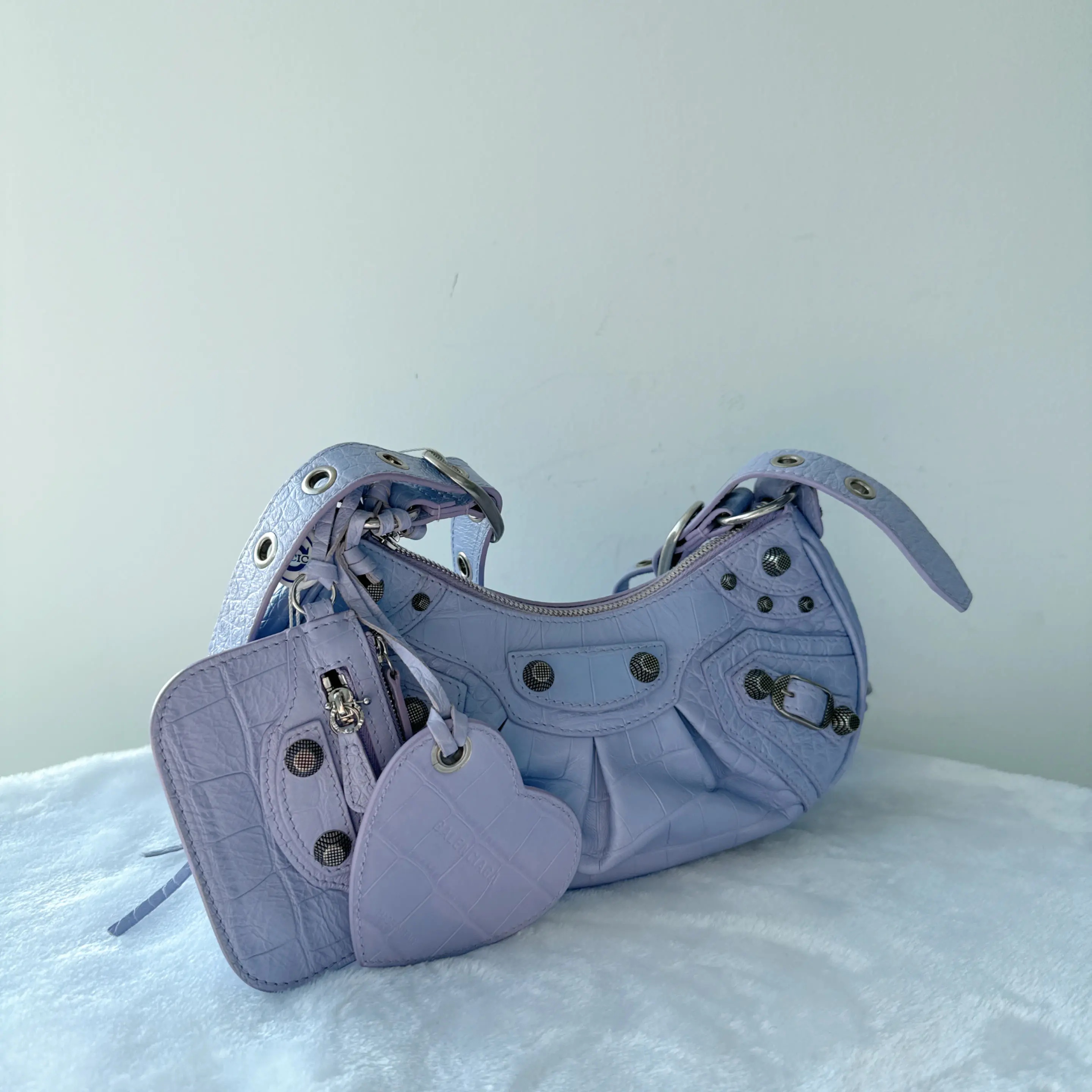 [#684]Pre owned Balenciaga Le Cagole purple XS BJ110&04065