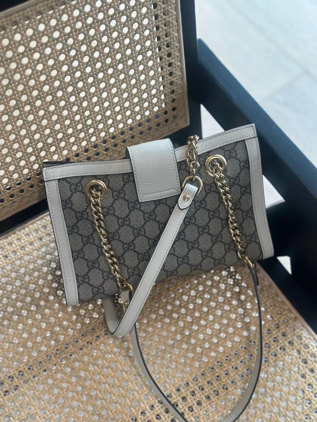 [#638]Pre owned Gucci Padlock Canvas Monogram Small BJ110&04046