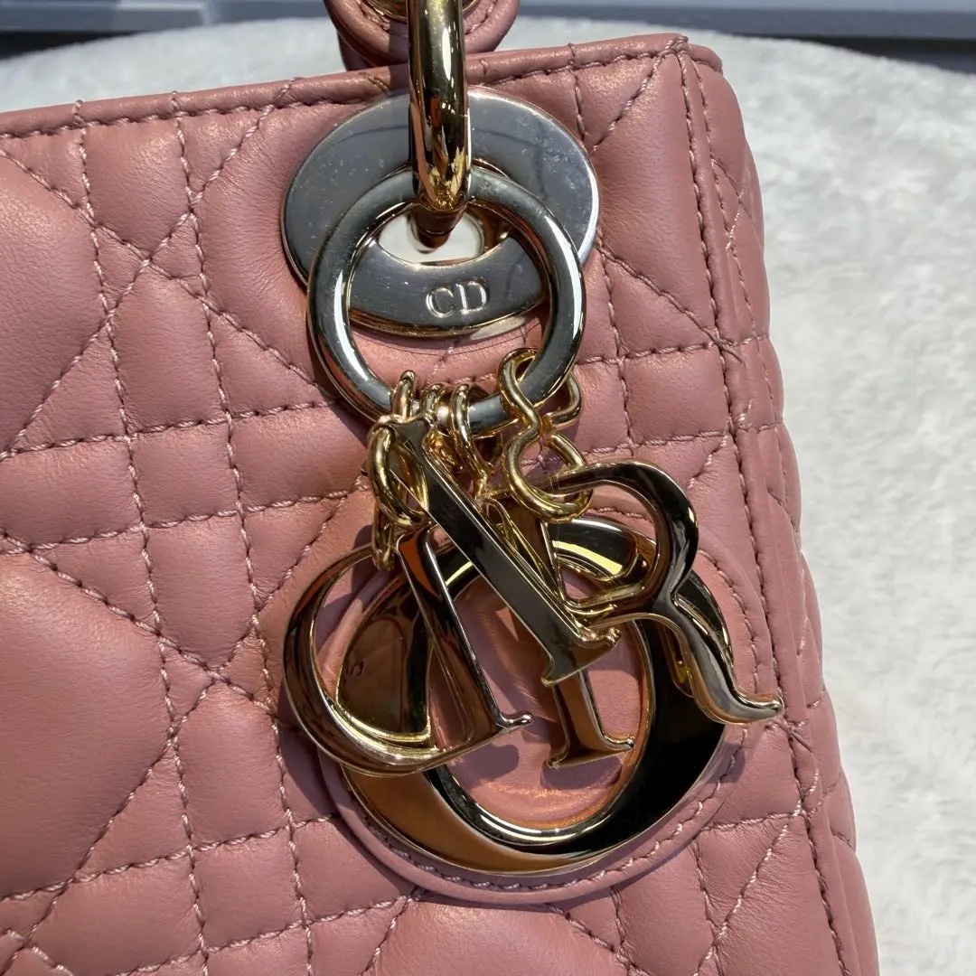[#616]Pre owned Lady Dior Mini Pink Golden Hardware BJ11022050165