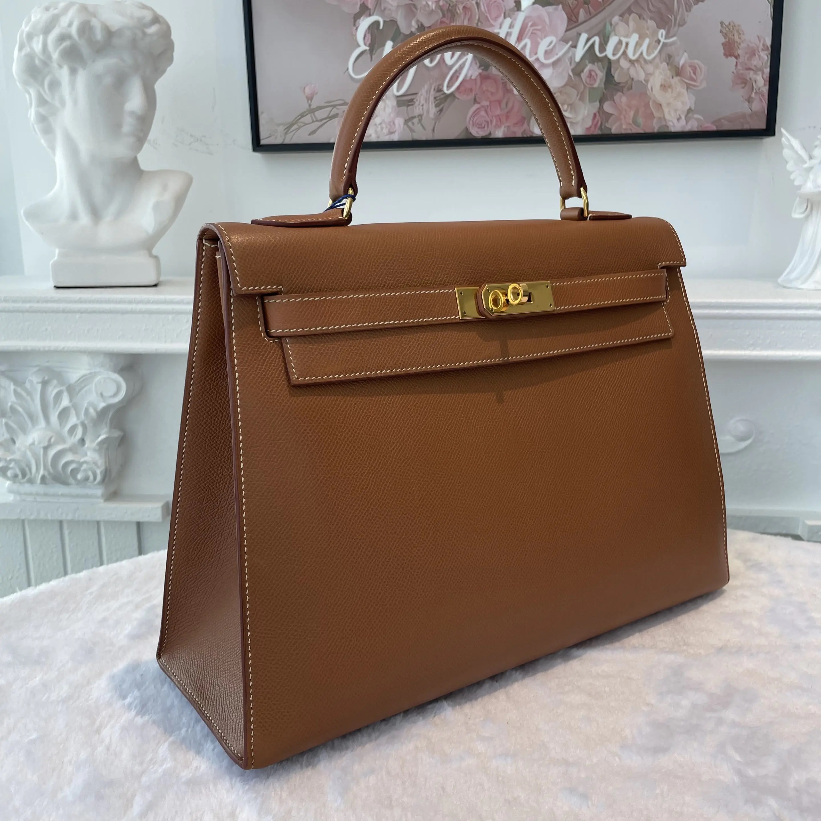 【#827】Pre-owned Hermes Kelly 32 Brown (37) Swift Leather [A] BJ11097050545