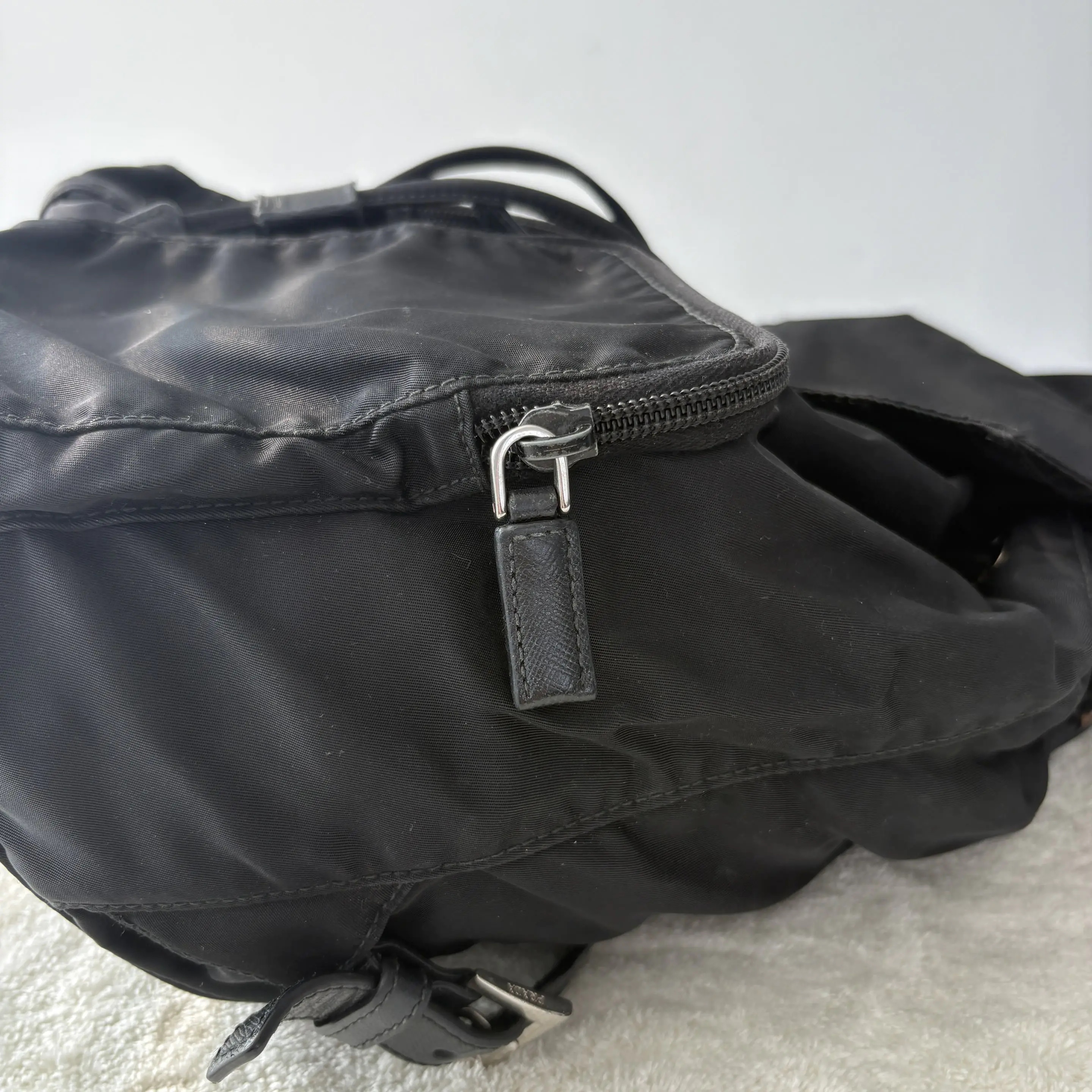 [#688]Pre owned Prada Nylon Backpack Small BJ110&04030