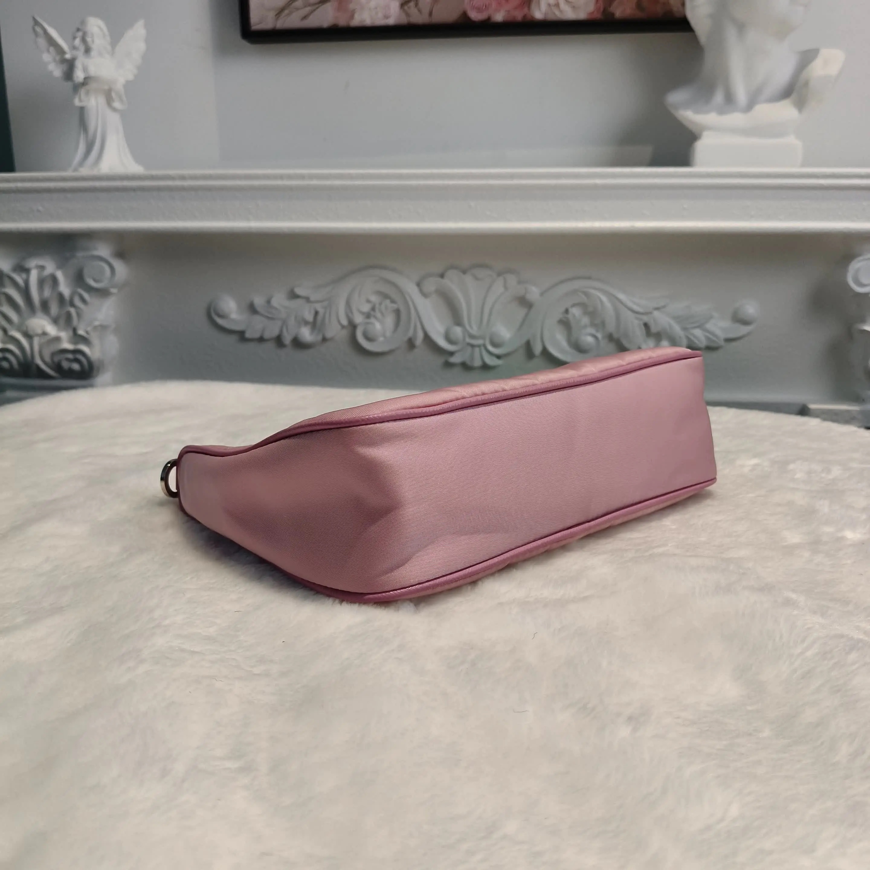 [#707]Pre owned Prada Hobo Nylon mini Crossbody bag BJ110&04055