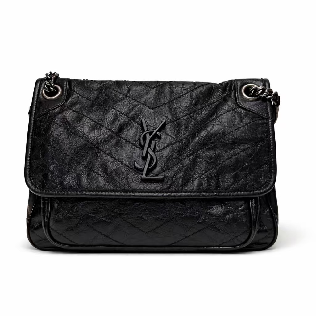 【#640】Pre-owned Saint Laurent Paris Niki Medium Oil Wax Shoulder Bag BJ1101905012