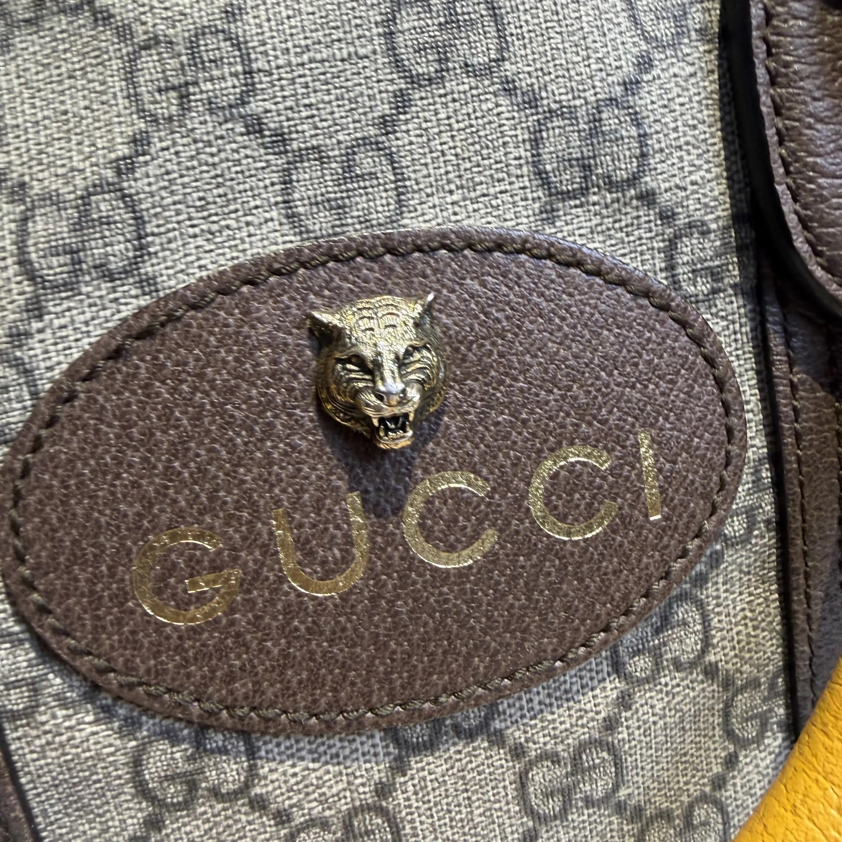 [#613]Pre owned Gucci Savoy Large Duffle Calfskin Convas BJ1101504060