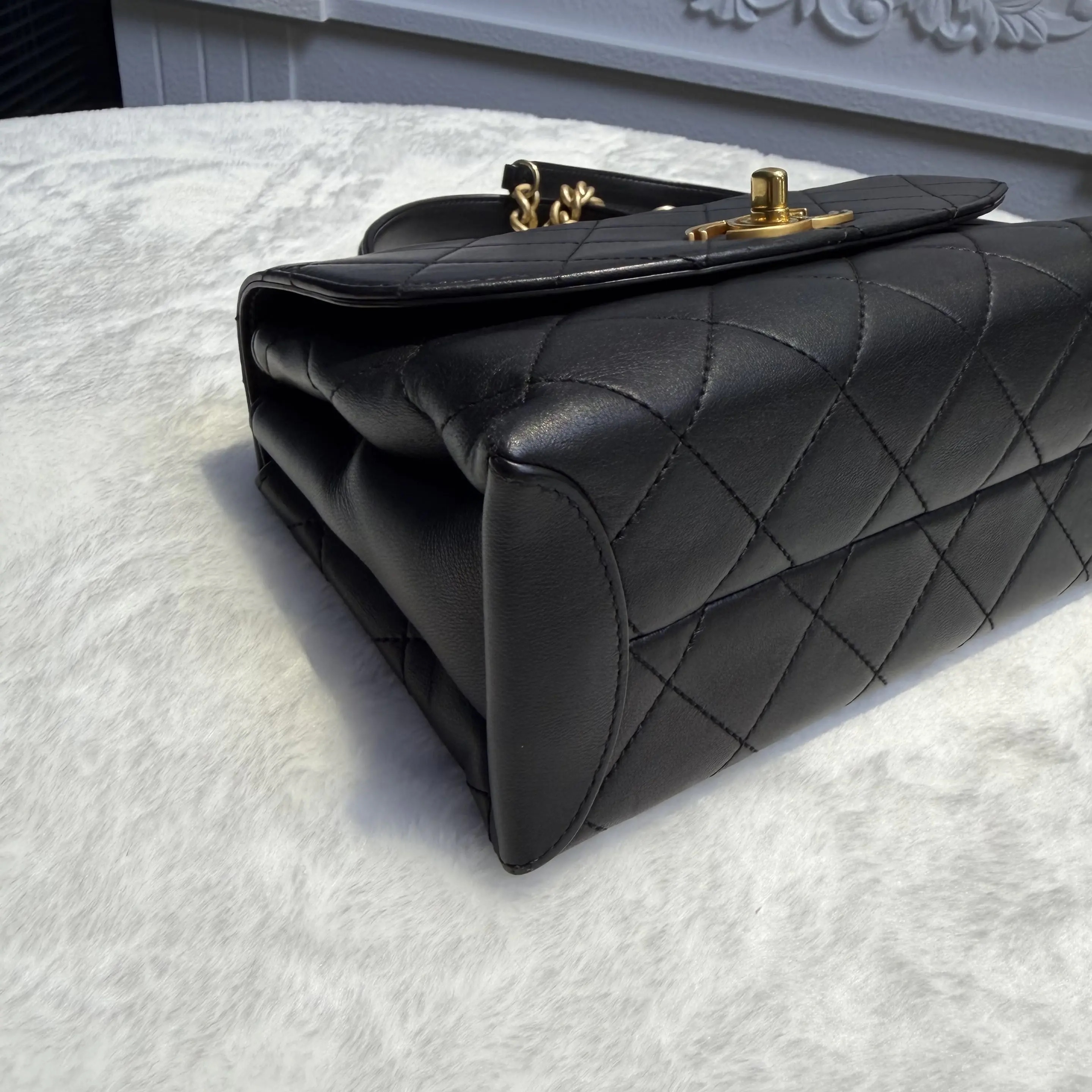 [#626]Pre owned Chanel Trendy CC Lambskin Small Golden hardware BJ11019050178