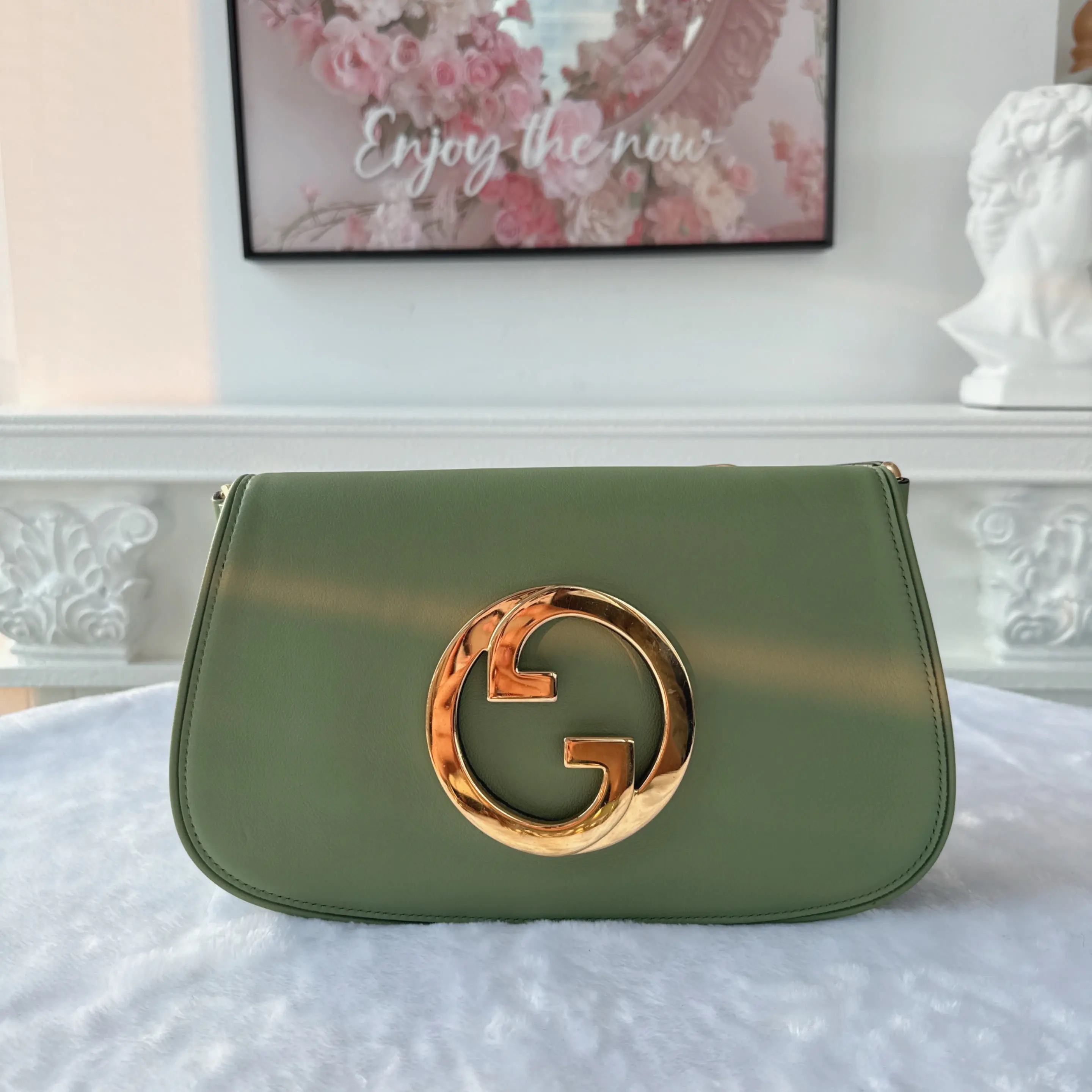 [#685]Pre owned Gucci Blondie Calfskin Goldenhardware BJ110&04045