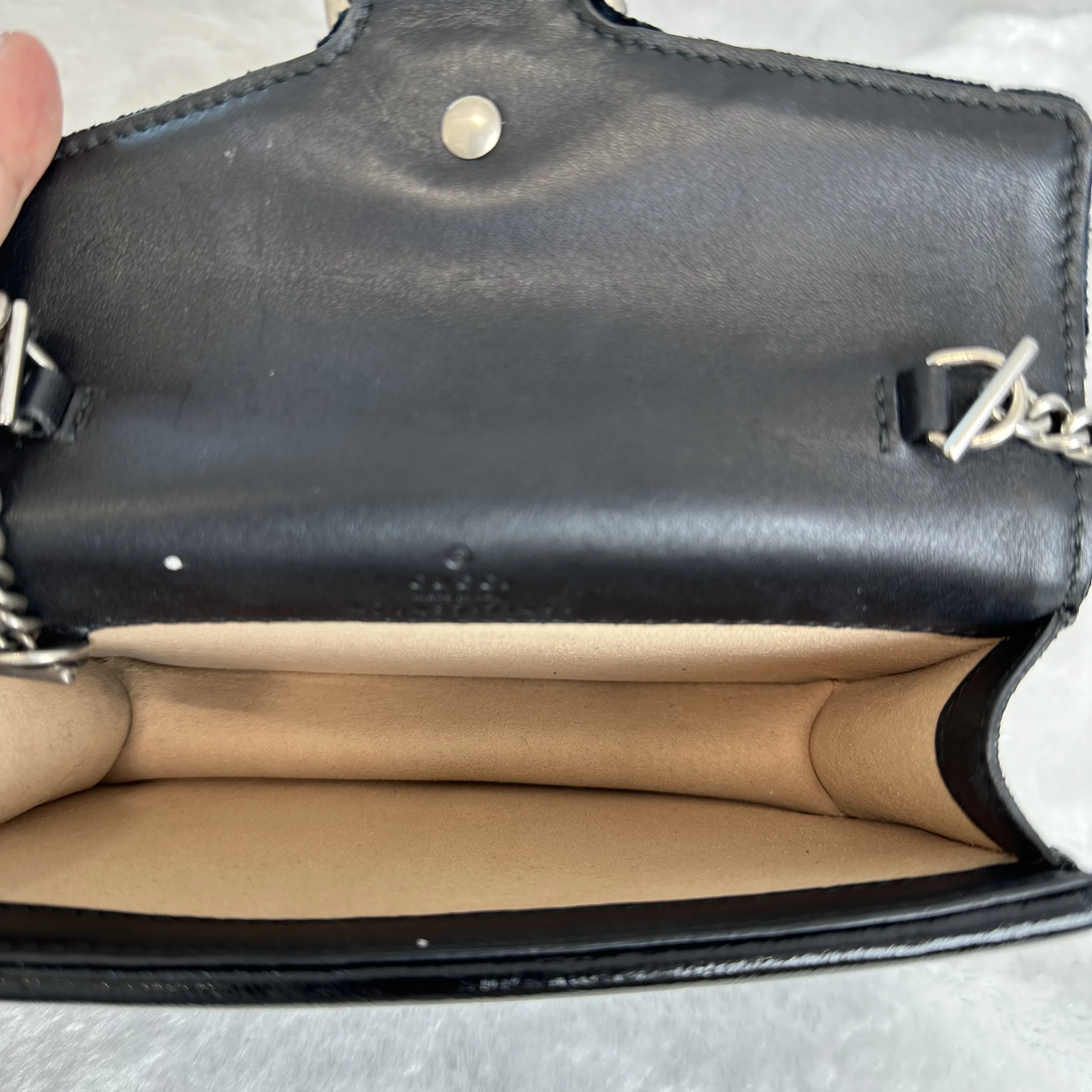 【#484】Pre-owned GUCCl Dionysus Mini Navy Blue Shoulder Bag Velvet BJ1102204045